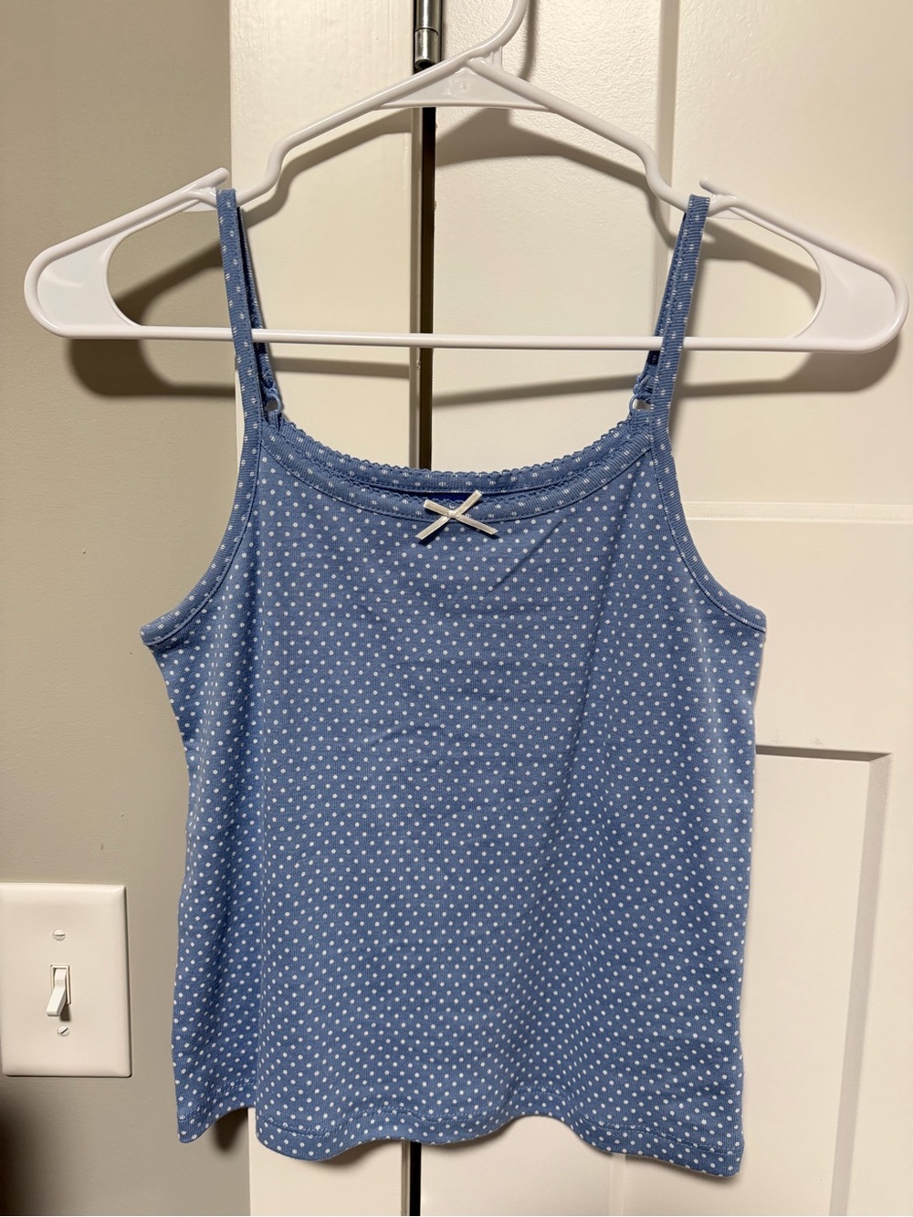 Old Navy Girls Blue Polka Dot Cami Tank Top - Size L (10/12)